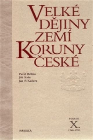 Könyv Velké dějiny zemí Koruny české X. Pavel Bělina