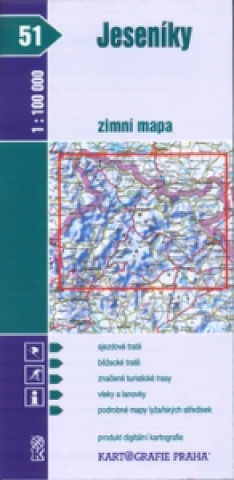 Materiale tipărite Jeseníky zimní mapa 1:100 000 collegium