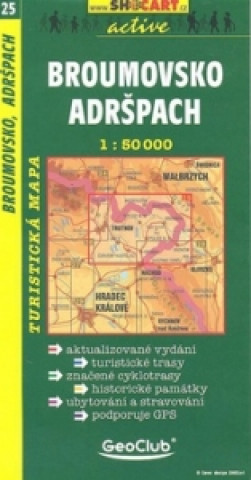 Nyomtatványok Broumovsko, Adršpach 1:50 000 