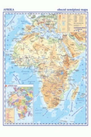 Tiskovina Afrika Obecně zeměpisná mapa 