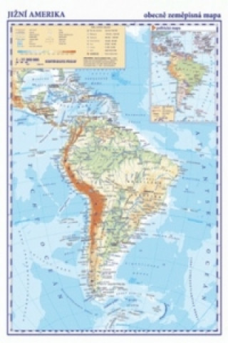 Printed items Jižní Amerika Obecně zeměpisná mapa 