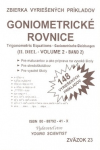 Book Goniometrické rovnice II. diel Marián Olejár