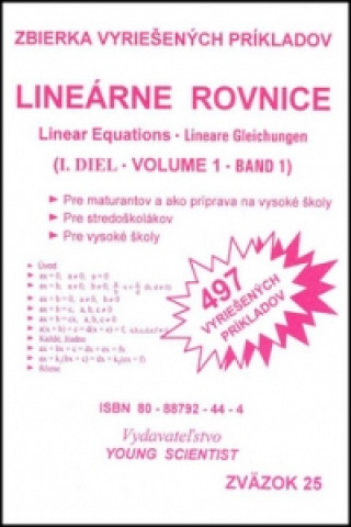 Könyv Lineárne rovnice I.diel Marián Olejár