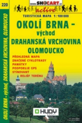 Printed items Okolí Brna-východ, Drahanská vrchovina, Olomoucko 1:100 000 