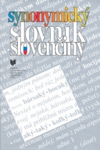 Book Synonymický slovník slovenčiny Mária Pisárčiková