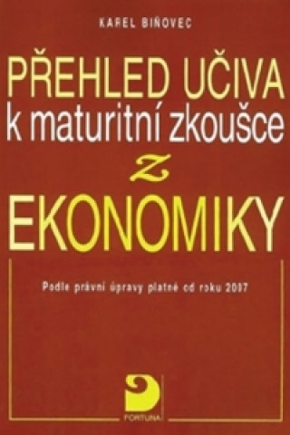 Kniha Přehled učiva k maturitě Ekonomika Karel Biňovec