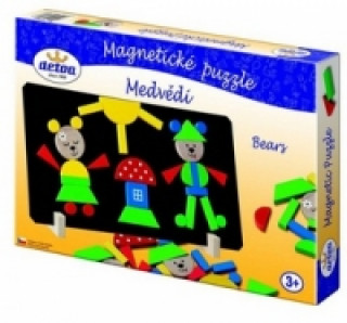 Hra/Hračka Magnetické puzzle Medvědi 