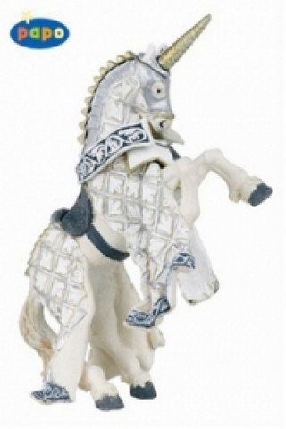 Game/Toy Kůň rytíře jednoroha stříbrný 