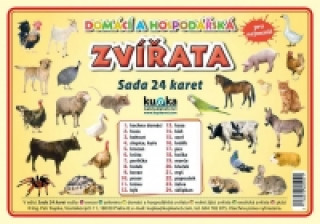 Book Sada 24 karet Zvířata domácí a hospodářská Petr Kupka