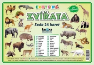 Book Sada 24 karte Zvířata exotická Petr Kupka