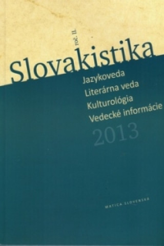 Book Slovakistika 2013 Imrich Sedlák