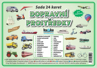 Printed items Sada 24 karet - Dopravní prostředky Petr Kupka