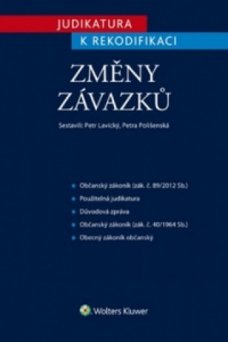 Książka Judikatura k rekodifikaci  Změny závazků Petr Lavický; Petra Polišenská