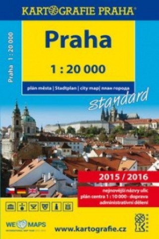 Tiskovina Praha plán města 1:20 000 neuvedený autor
