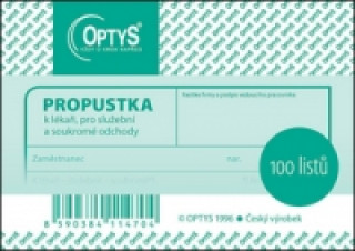 Stationery items Propustka A7 