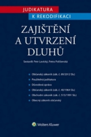 Knjiga Judikatura k rekodifikaci Zajištění a utvrzení dluhů Petr Lavický