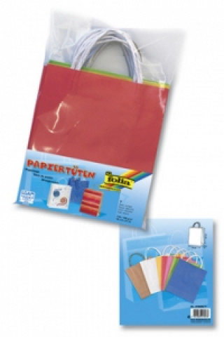 Carte Papírové tašky s papírovým uchem 18x21 cm 7 kusů 