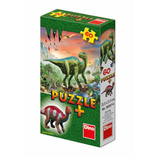 Gra/Zabawka Puzzle 60 Dinosauři + figurka 