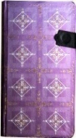 Carte Zápisník s magnetickým klipem 85x160 mm fialový se zlatobílým ornamentem B 