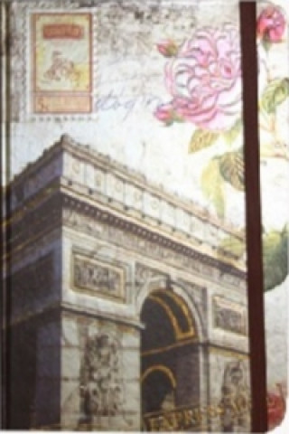Könyv Zápisník s gumičkou 178x126 mm Paříž Vítězný oblouk F 