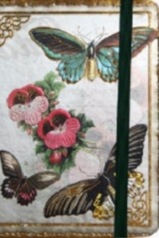 Книга Zápisník s gumičkou 178x126 mm motýli F 