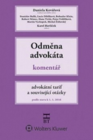 Könyv Odměna advokáta Daniela Kovářová