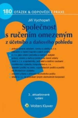 Kniha Společnost s ručením omezeným z účetního a daňového pohledu Jiří Vychopeň