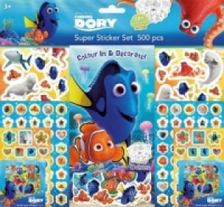 Kniha Super sticker set 500 kusů Hledá se Dory 