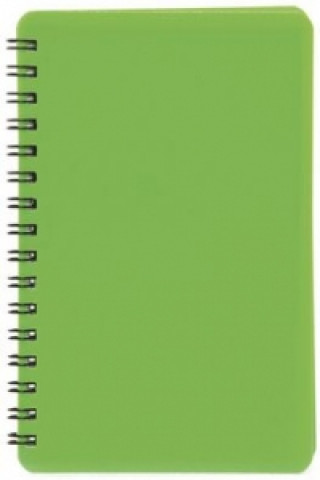 Papírenské zboží Plastic blok NEON zelený A6, linka, 60 listů 