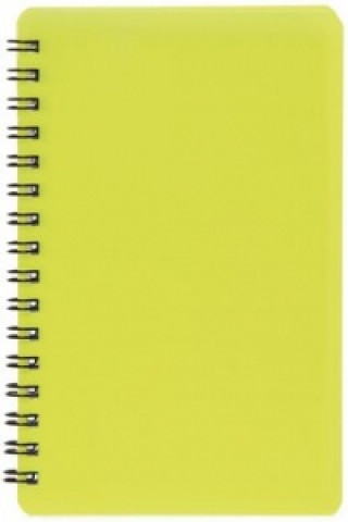 Papírszerek Plastic blok NEON žlutý A6, linka, 60 listů 