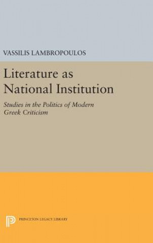Carte Literature as National Institution Vassilis Lambropoulos