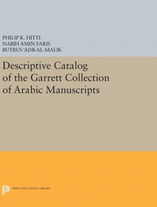 Książka Descriptive Catalogue of the Garrett Collection Philip K. Hitti