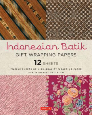 Carte Indonesian Batik Gift Wrapping Papers - 12 Sheets 