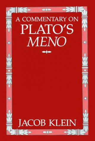 Könyv Commentary on Plato's Meno Jacob Klein