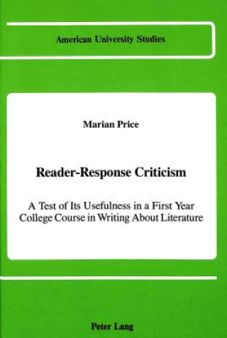 Knjiga Reader-Response Criticism Marian Price