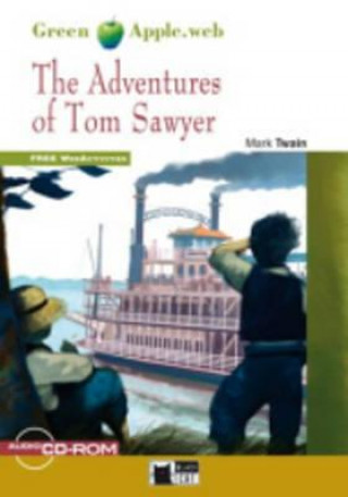 Könyv BLACK CAT READERS GREEN APPLE EDITION 1 - ADVENTURES OF TOM SAWYER + CD-ROM Mark Twain