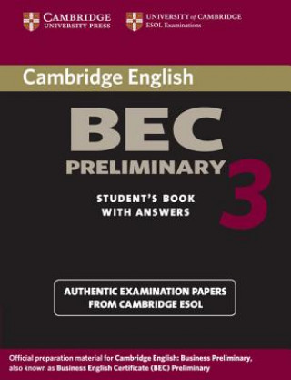 Книга Cambridge BEC Preliminary 3 Student's Book with Answers Cambridge ESOL