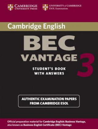 Carte Cambridge BEC Vantage 3 Student's Book with Answers Cambridge ESOL