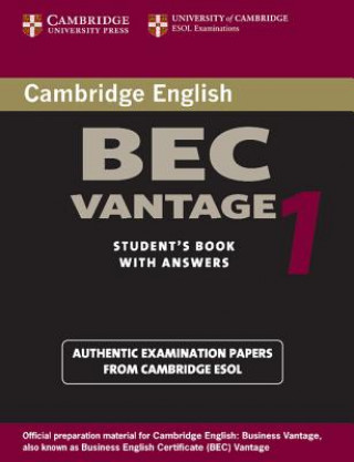 Książka Cambridge BEC Vantage 1 University of Cambridge Local Examinations Syndicate