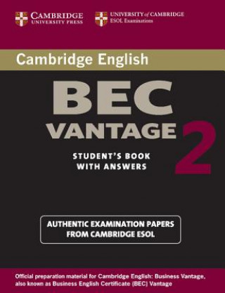 Kniha Cambridge BEC Vantage 2 Student's Book with Answers Cambridge ESOL