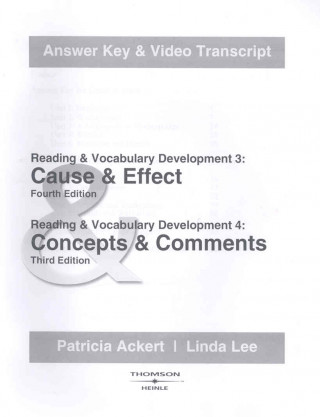 Книга Cause & Effect/Concepts & Comments: Answer Key and Video Transcripts ACKERT