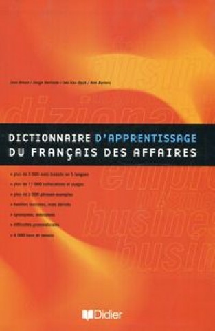 Könyv Dictionnaire d'apprentissage du francais des affaires J. Van Dyck