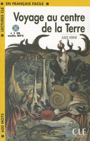 Carte LECTURES CLE EN FRANCAIS FACILE NIVEAU 1: VOYAGE AU CENTRE DE LA TERRE + CD MP3 Jules Verne