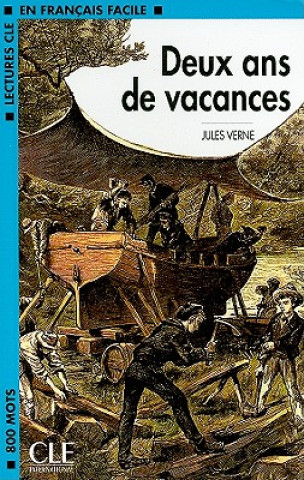 Carte LECTURES CLE EN FRANCAIS FACILE NIVEAU 2: DEUX ANS DE VACANCES Jules Verne