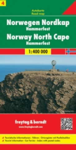 Kniha Norsko - Nordkap, mapa 1:400 000 