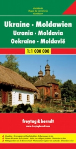 Tiskanica Ukraine - Moldova Road Map 1:1 000 000 1:1000 000