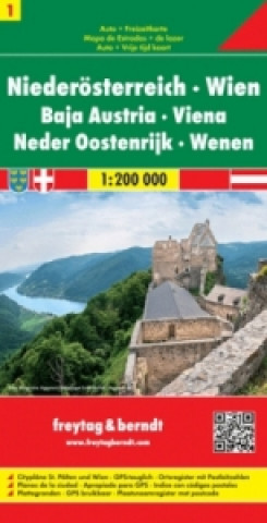 Nyomtatványok Sheet 1, Lower Austria - Vienna Road Map 1:200 000 