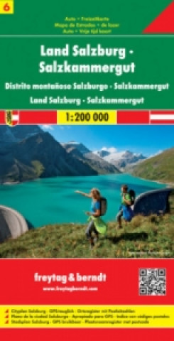 Nyomtatványok Sheet 6, Federal State Salzburg - Salzkammergut Road Map 1:200 000 