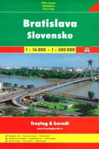 Carte Bratislava + Slovensko / plán 1:16T/500T  FB 