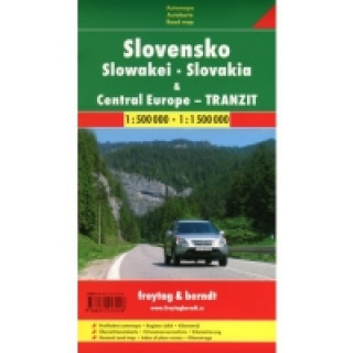 Tiskovina Slovensko a Stř.EU-tranzit / mapa 1:500T/1,5Mi FB 